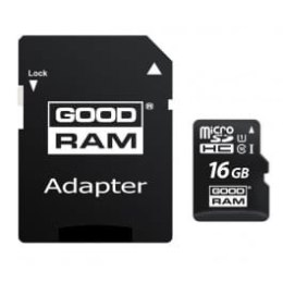 Karta pamięci microSD GOODRAM UHS1 CL10 64GB + ADAPTER microSD GOODRAM UHS1 CL10 16GB + ADAPTER