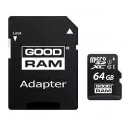 Karta pamięci microSD GOODRAM UHS1 CL10 64GB + ADAPTER