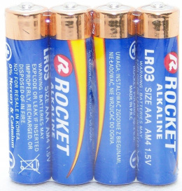 Baterie ROCKET Alkaline LR3 AAA -4szt