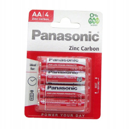 Panasonic bateria cynkowo węglowe AA R 6 1.5V 4szt