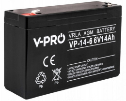 Akumulator VPRO VP-6-14 AGM 6V 14Ah 2020r