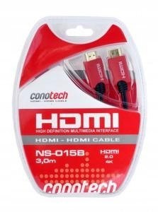 Przewód kabel Hdmi Conotech NS-015B ver. 2.0 3 m