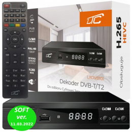 TUNER DVB-T2/HEVC LTC Z PILOTEM PROGRAMOWALNYM H.265